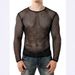 Pure Pure Summer New Casual Knitted Sweater Round Neck Long Sleeve Hollow Breathable Streetwear Men's Top Sexy_viptrois.com