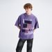 Summer New National Trend Brand Niche Design Puzzle Print Washed Loose Short Sleeve T-Shirt For Men_viptrois.com