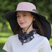Women's Summer Sun Hat With Detachable Cape & Ponytail Opening - Wide Brim UPF 50+ UV Protection For Outdoor Travel_viptrois.com