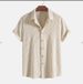 Men's Clothing Men's Casual Loose Plaid Short Sleeved Shirt Comfortable Shirt_viptrois.com