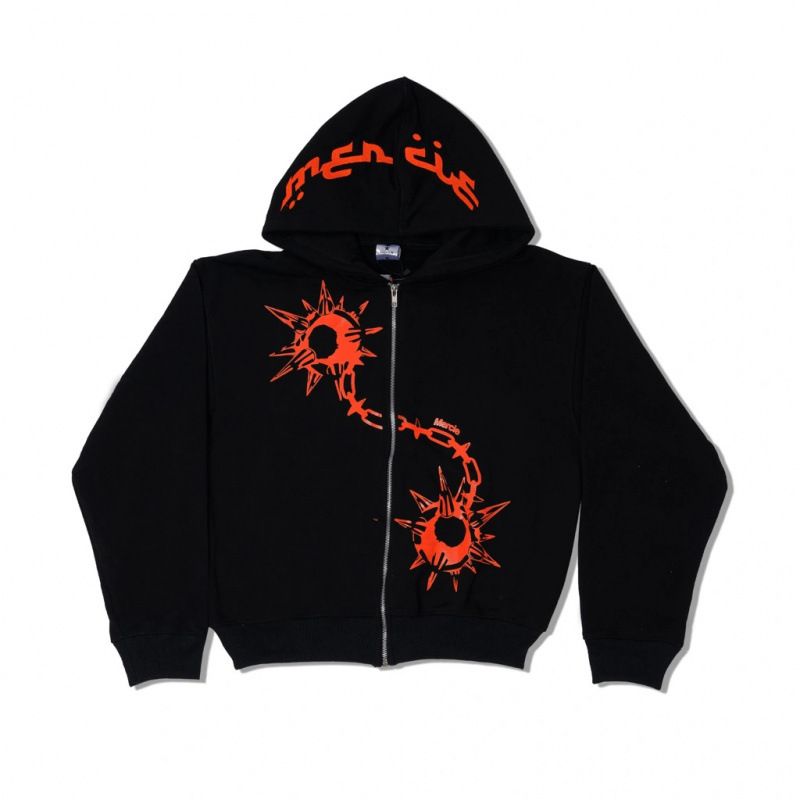 Men's Clothing European And American Wholesale Sweatshirt Printed Zipper Long Sleeved Pullover Hoodie Sweatshirt Jacket Trendy Street Jacket_viptrois.com