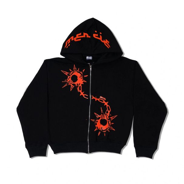 Men's Clothing European And American Wholesale Sweatshirt Printed Zipper Long Sleeved Pullover Hoodie Sweatshirt Jacket Trendy Street Jacket_viptrois.com