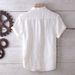 Retro Wrinkled Short-sleeved Linen Shirt Men's Summer Casual Thin Breathable Loose Half-sleeved Cotton And Linen_viptrois.com