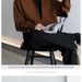 Loom Loom Trendy Men's Long Sleeve Sicilian Patchwork Autumn Sweatshirt Shirt Top Light Brown Black Custom European And American_viptrois.com
