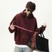 Monochrome Man- 3D Split Half-Zip For Men, Autumn And Winter New Heavyweight Thickened Half-Turtle Neck Raglan Sleeve Hoodie Jacket_viptrois.com
