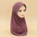 Women's Hijab new style women's pullover headscarf solid color bamboo cotton sponge hat brim pullover hat scarf comfortable_viptrois.com