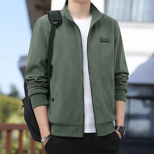 Corduroy Men, Spring And Autumn Trendy Brand Casual Jacket, Loose Workwear, Baseball Uniform, Warm Jacket For Men_viptrois.com