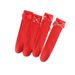 Kid's Clothing Children's Socks Autumn And Winter National Style Trend Bow Big Red Calf Socks Girls Princess Style New Year Red Cotton Socks_viptrois.com