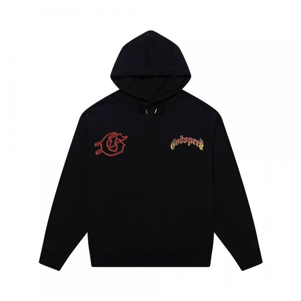 Trendy Brand Skull Print Heavy Cotton Unisex High Street Hooded Sweatshirt Long Sleeve Fashion_viptrois.com