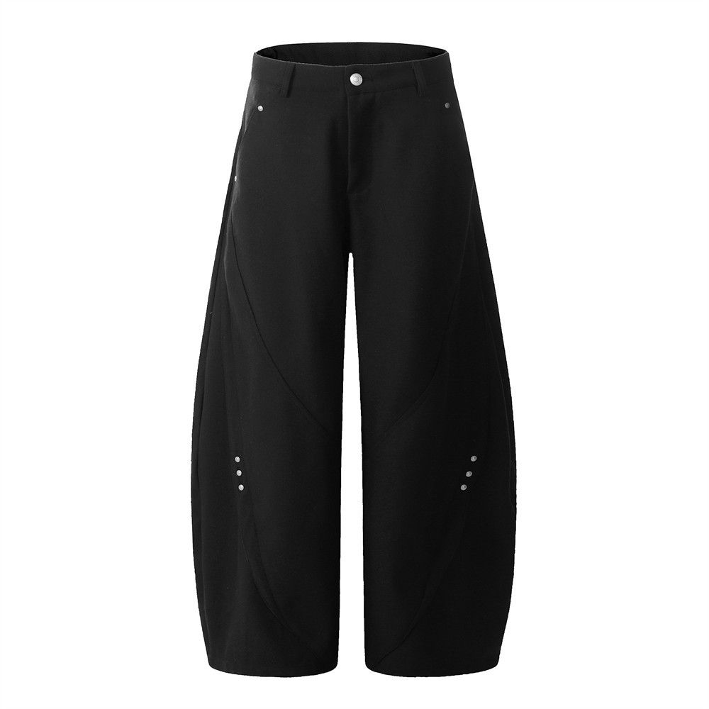 Men's Clothing Designer Tailoring And Splicing Casual Pants Men's Autumn Retro Street Style Simple Loose Wide Leg Long Pants_viptrois.com