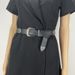 New Versatile Ethnic Style For Women, Black Creative Bronze Pattern Rivet Decor Punk Belt_viptrois.com