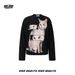 Oversized Unisex Hoodie With Dancing Cat Print - Cozy Long Sleeve Pullover For Autumn/Winter_viptrois.com