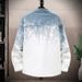 Men's Clothing Denim Jacket Men's Green Personality Large Letter Printing Teenagers Middle School Students Jacket_viptrois.com