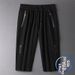 Men's Ice Silk Shorts Loose Fit Summer Running Basketball Capri Pants Thin Casual Breathable Sports_viptrois.com