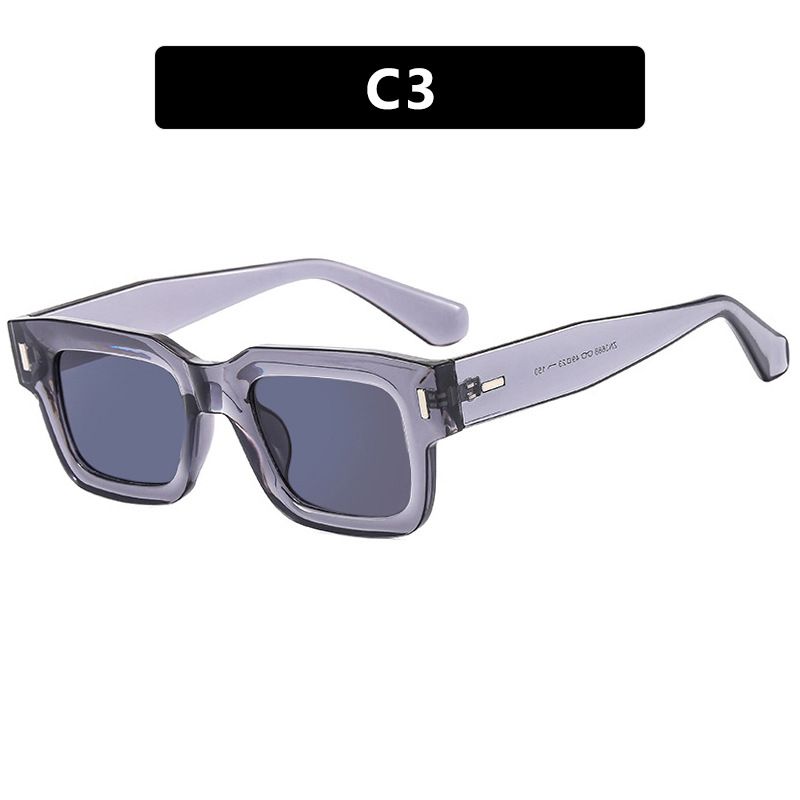 Rice Nail Square Sunglasses New Retro Versatile Sunglasses Sunglasses Simple Men's Concave Shape_viptrois.com