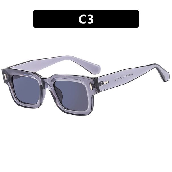 Rice Nail Square Sunglasses New Retro Versatile Sunglasses Sunglasses Simple Men's Concave Shape_viptrois.com