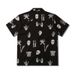 Men's Clothing A Pair Of Trendy Casual Men's Couple 3D Digital Skull Print Lapel Short Sleeve Loose Summer Shirt_viptrois.com