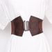 Belt for women, skirt, decorative dress, waist design, irregular wide waistband, ruffles, elastic elastic pu_viptrois.com