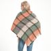 Unisex Women's shawl with woolen tricorn plaid scarf_viptrois.com