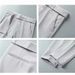 Men's Thin Ice Silk Cropped Trousers Summer Style Casual Dress Pants Korean Trendy Slim Fit Tapered Leg Suit_viptrois.com