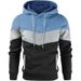 Men's Clothing Men's Color Block Hooded Sweatshirt | Casual Pullover Sportswear | Loose Fit Long Sleeve Zip-Up Hoodie For Spring & Autumn_viptrois.com