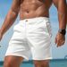 Men's Solid Color Casual Five Point Pants Business Golf Sports Shorts Slim Fit Straight Leg Summer_viptrois.com