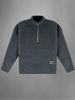 Men's Half-Zip Fleece Pullover Hoodie - Winter Stand Collar Loose Fit Retro Sportswear Long Sleeve Sweatshirt_viptrois.com