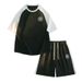 2025 Casual Sports Suit Summer Trendy Brand Tie Dye Ice Silk T-Shirt Men's Youth Short Sleeved Shorts Paired With One_viptrois.com