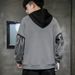 Men's Hooded Sweatshirt Long Sleeve Pullover Casual Loose Fit Unisex Fleece-Lined Streetwear Top For Autumn Winter_viptrois.com