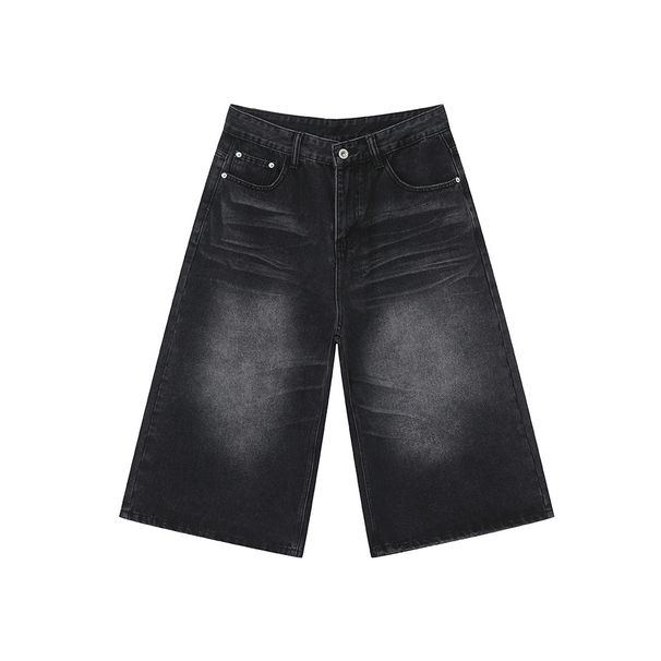 Men's Clothing Summer High Street Profile Wide Leg Drape Seven Point Jeans_viptrois.com