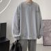 Men's Waffle-Knit Streetwear Sweatshirt - Oversized Pullover With Graphic Print (Black/White/Gray, M-XXXL)_viptrois.com