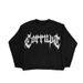 Unisex Casual Letter Jacquard Knit Sweater - Loose Fit Round Neck Pullover For Men & Women_viptrois.com