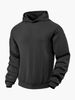 Cross-Border Spring Loose Solid Color Jacquard Men's Youth Long Sleeve Pullover Hoodie_viptrois.com