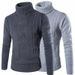 Men Winter Warm Knitted Polo Roll High Neck Pullover Jumper Tops Cal Sweater28_viptrois.com