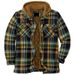 Men's Autumn/Winter Thick Cotton With Grid Pattern Long Sleeve Loose Hooded Jacket_viptrois.com