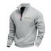 Men's Fleece-Lined Heavyweight Hooded Sweatshirt – Winter Warm Pullover With Stand Collar For Outdoor & Casual Wear_viptrois.com