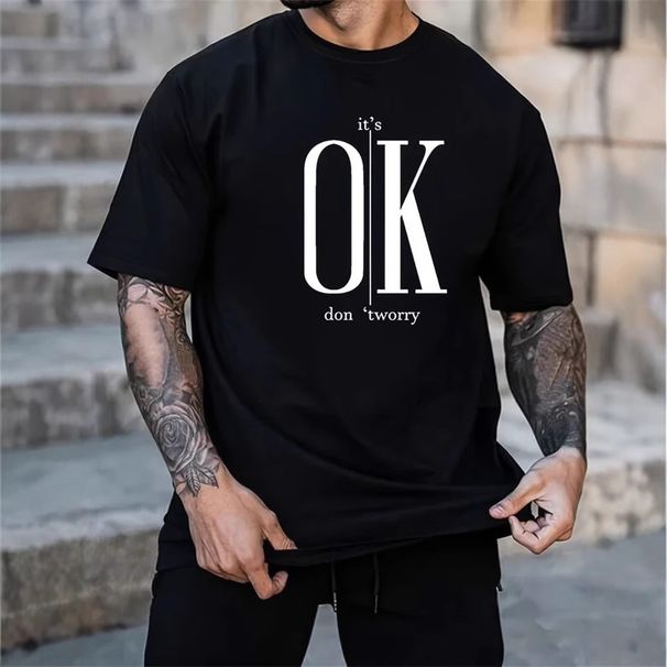 Oversized Cotton T-Shirt For Men - Breathable Black & White Tee With Relaxed Fit (Sizes M-5XL, Unisex Streetwear Essential)_viptrois.com