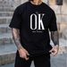Oversized Cotton T-Shirt For Men - Breathable Black & White Tee With Relaxed Fit (Sizes M-5XL, Unisex Streetwear Essential)_viptrois.com