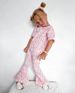 Baby Clothing Children's dress Girls lips T-shirt bell bottoms trousers short sleeve suit_viptrois.com