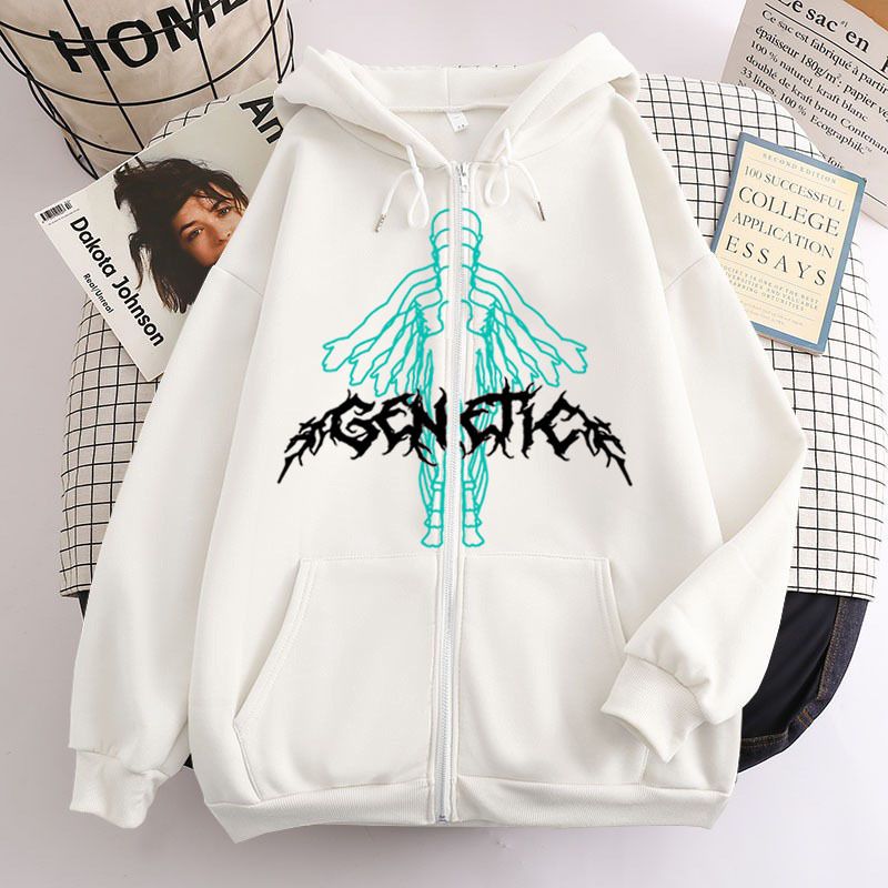 2023 Trend New Product Technology Character Future Theme Printed Zipper Sweatshirt Trendy Casual Hoodie_viptrois.com