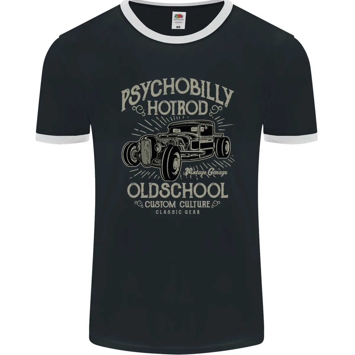 Psychobilly Hotrod Hot Rod Dragster Mens Ringer T-Shirt Mens Womens Tees Top FotL_viptrois.com