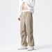 Men's Loose Fitting Sports Sweatpants Autumn New Style Drawstring American Retro Corduroy Straight Leg Casual Long Pants_viptrois.com