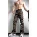 Mid-High Waist Camouflage Cargo For Men, Trendy Brand, Stylish Streetwear Jeans, Flared Straight Pants_viptrois.com