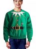 Pure Cross-Border New European Size Casual Unisex Snowman Christmas Print Pullover Crew Neck Sweatshirt For Men_viptrois.com