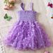 Kid's Clothing Summer New Girls Dress Three Dimensional Butterfly Mesh Puffy Princess Dress Sleeveless Suspender Dress_viptrois.com