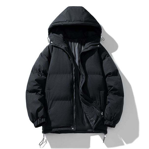 2025 New Cotton Short Puffer Jacket Hooded Warm Thickened Casual Coat Men Couple Efficient Temperature Lock Trendy_viptrois.com