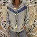 Men's Color-Block Hooded Sweater – Oversized Pullover Knit With V-Neck & Long Sleeves (S-3XL, 3 Colors) | Polyester-Viscose Blend Casual Cardigan_viptrois.com
