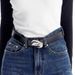 Instagram moon alloy buckle with niche design belt, high waisted versatile jeans, black men's and women's belt trend_viptrois.com