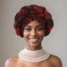 New Gold Thread Printed Elastic Flower Braid Exaggerated Ethnic Wide Brim Headdress Hat_viptrois.com