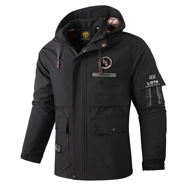 Men's Clothing Spring And Autumn New Men's Casual Jacket Parka Hooded Jacket Men's Coat Tops_viptrois.com